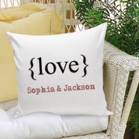 JDS Personalized Gifts Personalized Gift Couples and Love Cotton Throw Pillow JMSI1935